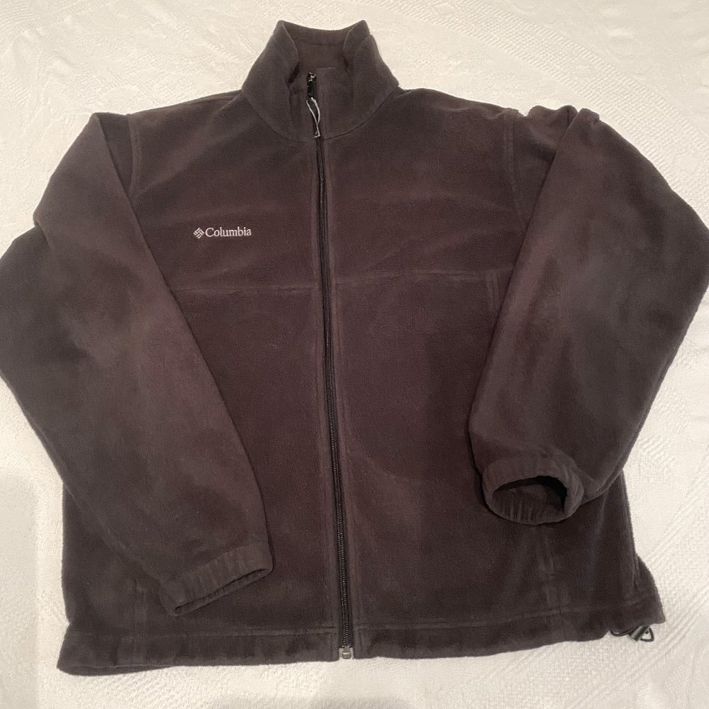 Men’s Columbia Fleece Jacket  Size Medium Olive Drab Green